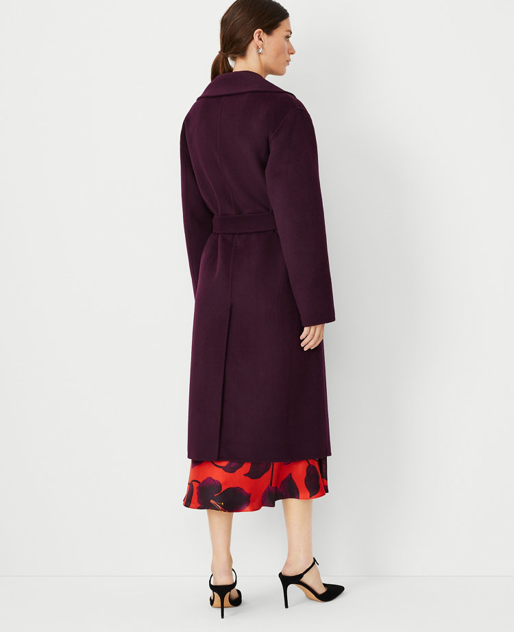 Petite Doubleface Belted Blanket Coat