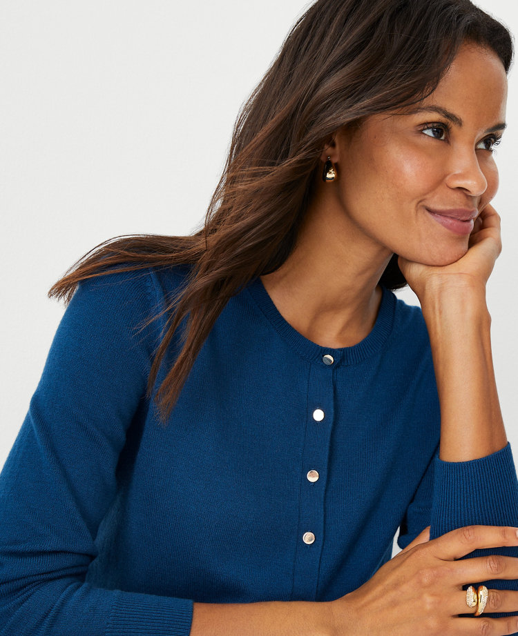 Petite Modern Button Ann Cardigan