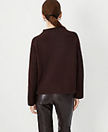 Petite Ribbed Relaxed Funnel Neck Sweater carousel Product Image 2