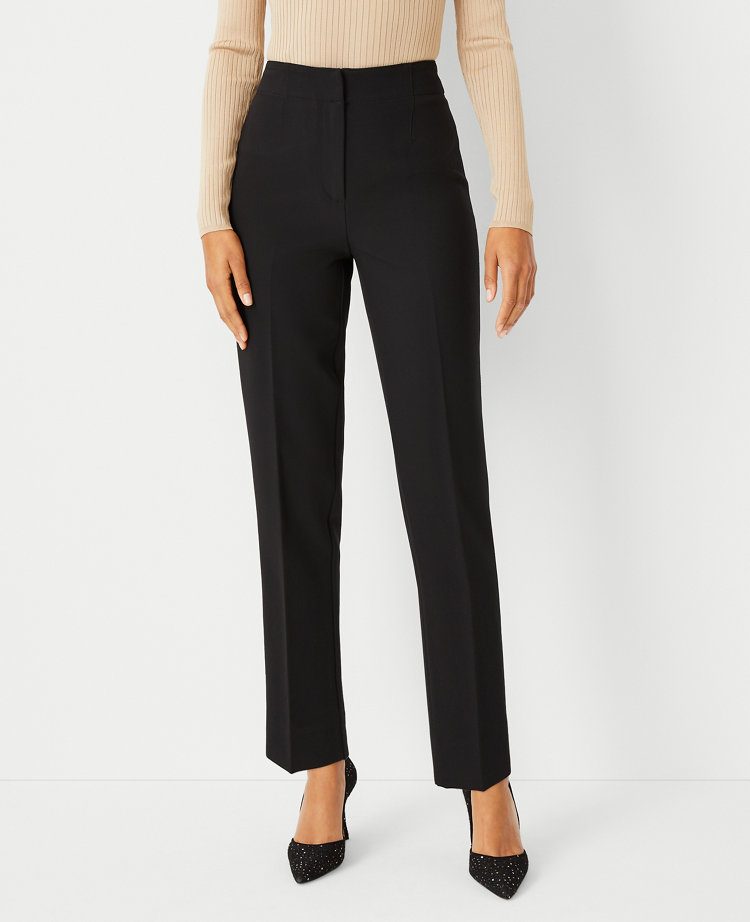 Ann Taylor The Kate Wide Leg Crop Pant Faux Suede