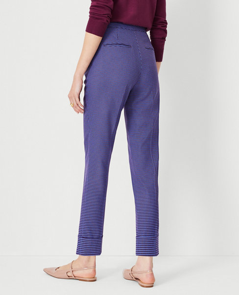 The Petite High Rise Eva Ankle Pant in Houndstooth