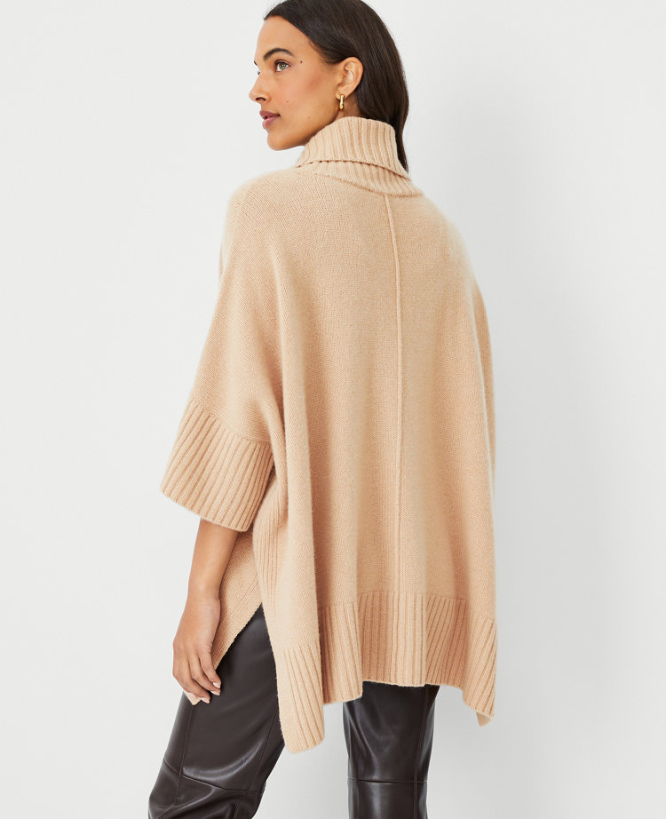 Turtleneck poncho outlet sweater loft