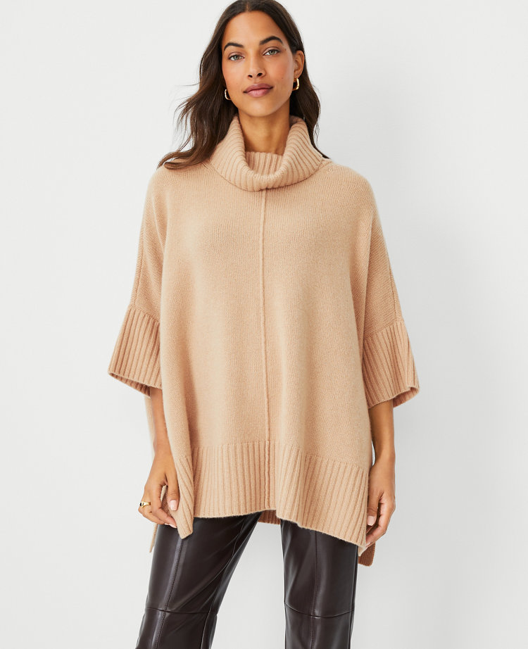 Poncho sweater shop with buttons