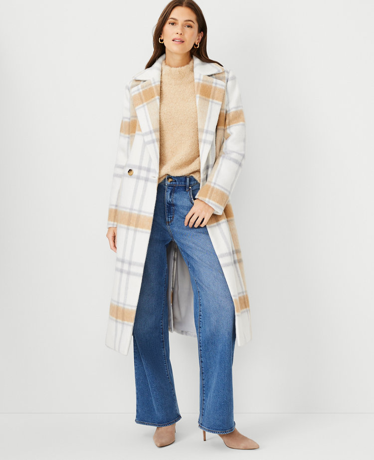 Petite plaid coat hotsell