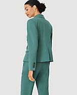 The Petite Shorter Tailored Double Breasted Blazer in Lightweight Weave carousel Product Image 2