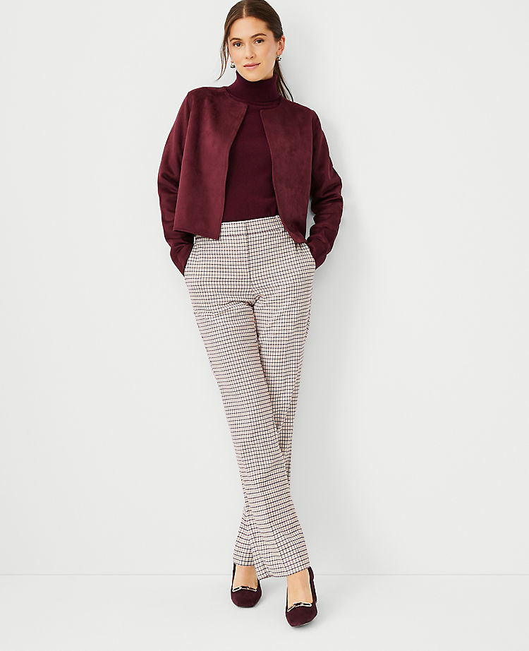 The Petite Sophia Straight Pant in Houndstooth