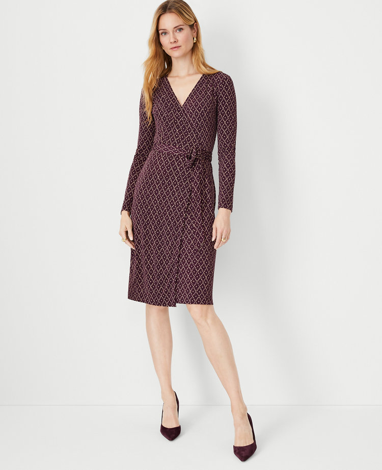 Geo Wrap Dress