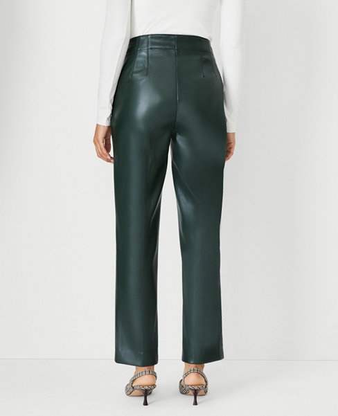 The Petite Lana Slim Pant in Faux Leather