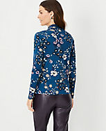Floral Long Sleeve Turtleneck Top carousel Product Image 2