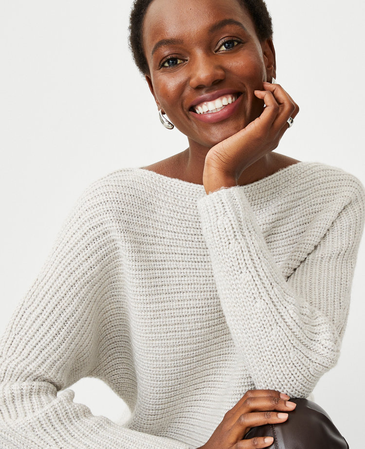 White boatneck sale sweater