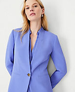 The Long Cutaway Blazer in Fluid Crepe carousel Product Image 1