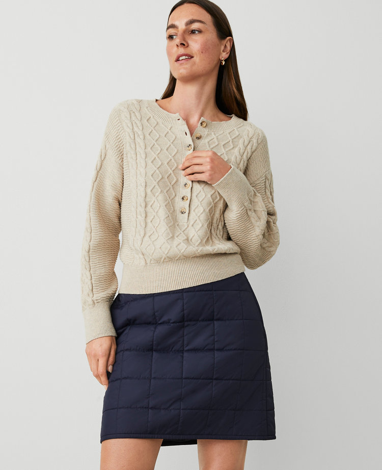 Cable Henley Sweater carousel Product Image 1