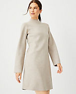 Petite Shimmer Mock Neck Shift Sweater Dress carousel Product Image 1