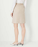 The Petite Belted A-Line Skirt in Micro Houndstooth Double Knit carousel Product Image 2