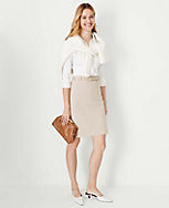 The Petite Belted A-Line Skirt in Micro Houndstooth Double Knit carousel Product Image 3