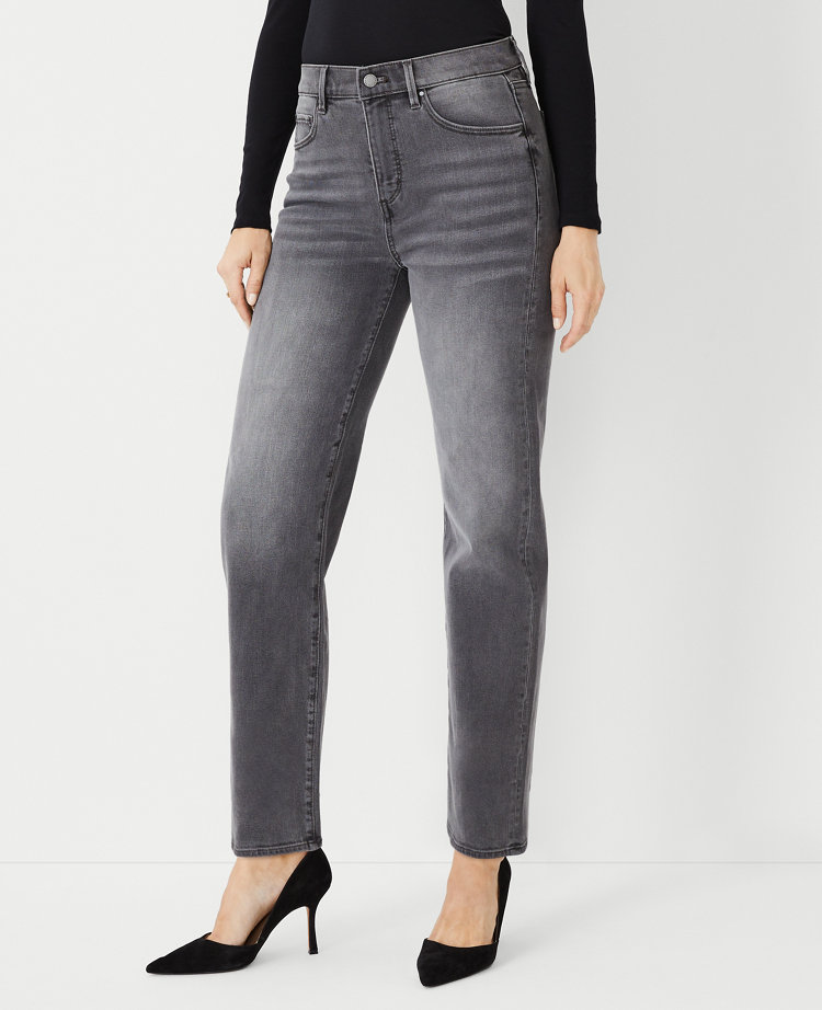 High Rise Horsebit Pocket Flare Jeans in Bright Medium Stone Wash