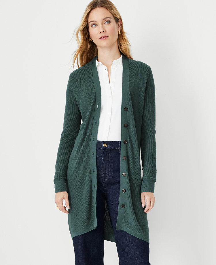 Ann taylor 2025 long cardigan