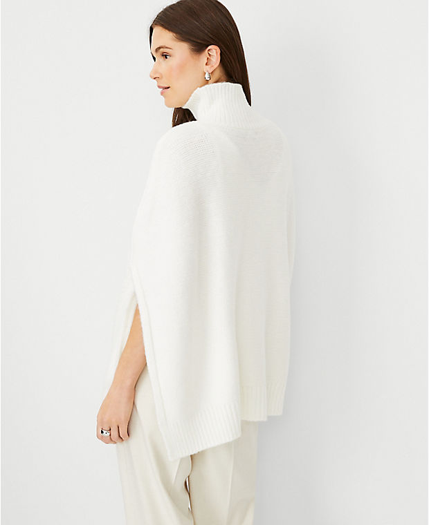 Cable Turtleneck Poncho