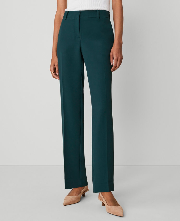 The Petite Straight Pant in Fluid Crepe