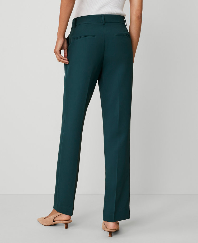 The Petite Straight Pant in Fluid Crepe