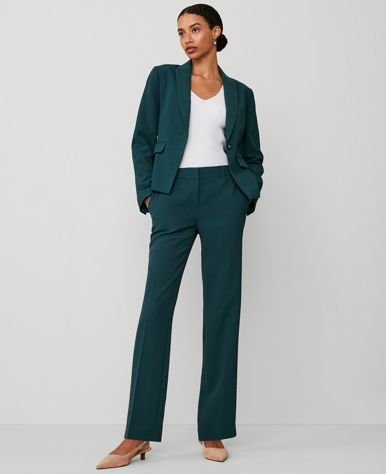 The Petite Straight Pant in Fluid Crepe