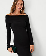 Off The Shoulder Midi Sweater Dress carousel Product Image 3