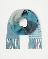 Fuzzy Striped Scarf carousel Product Image 1