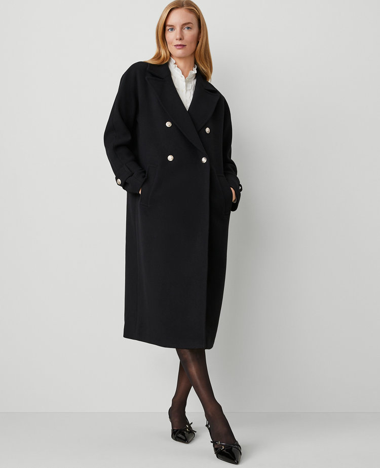 Ann taylor black coat best sale