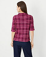 Shimmer Plaid Mock Neck Sweater carousel Product Image 2