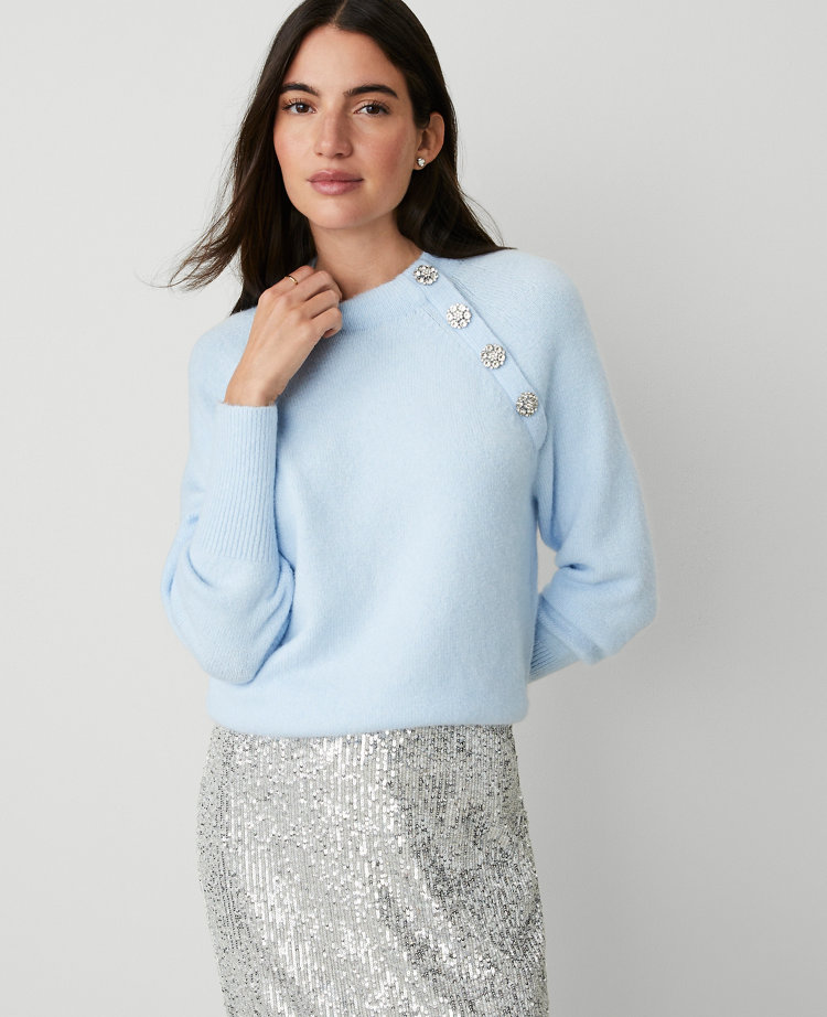 Jewel Button Detail Sweater