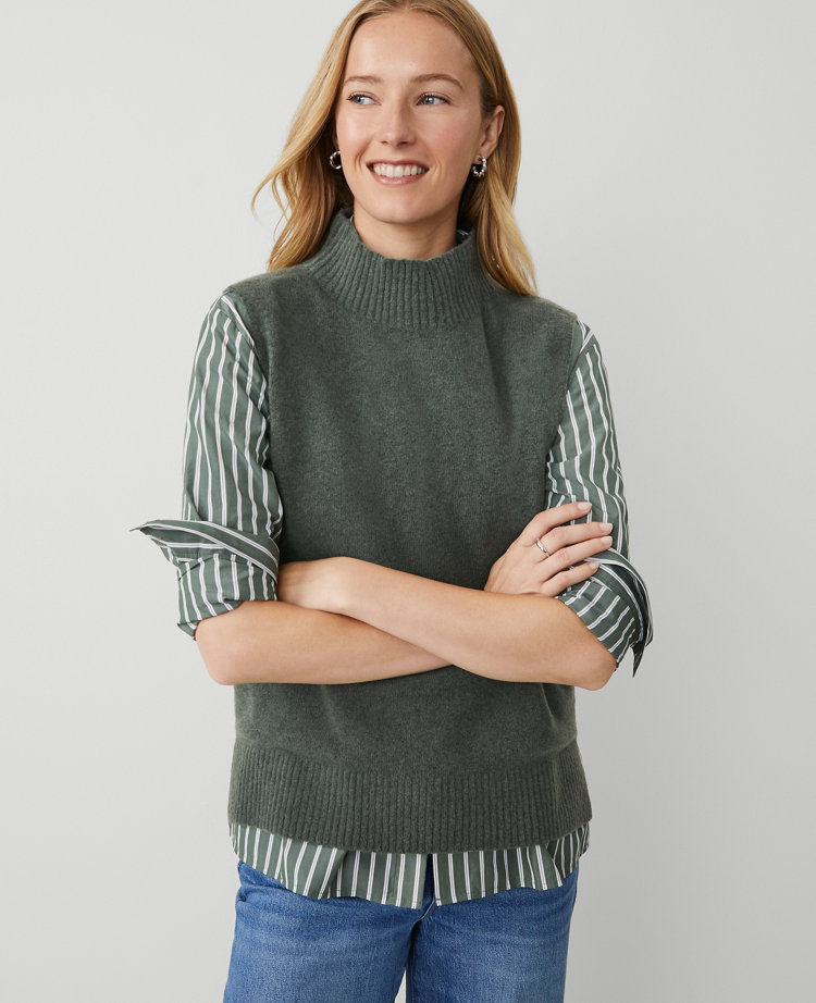 Mock Neck Sweater Vest