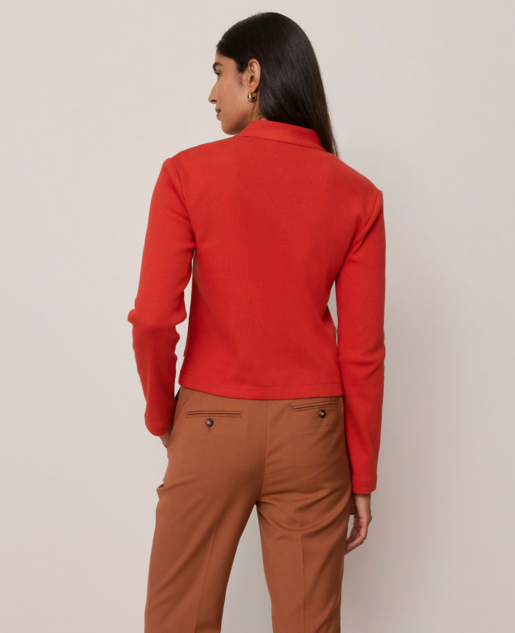 Mock Neck Knit Jacket