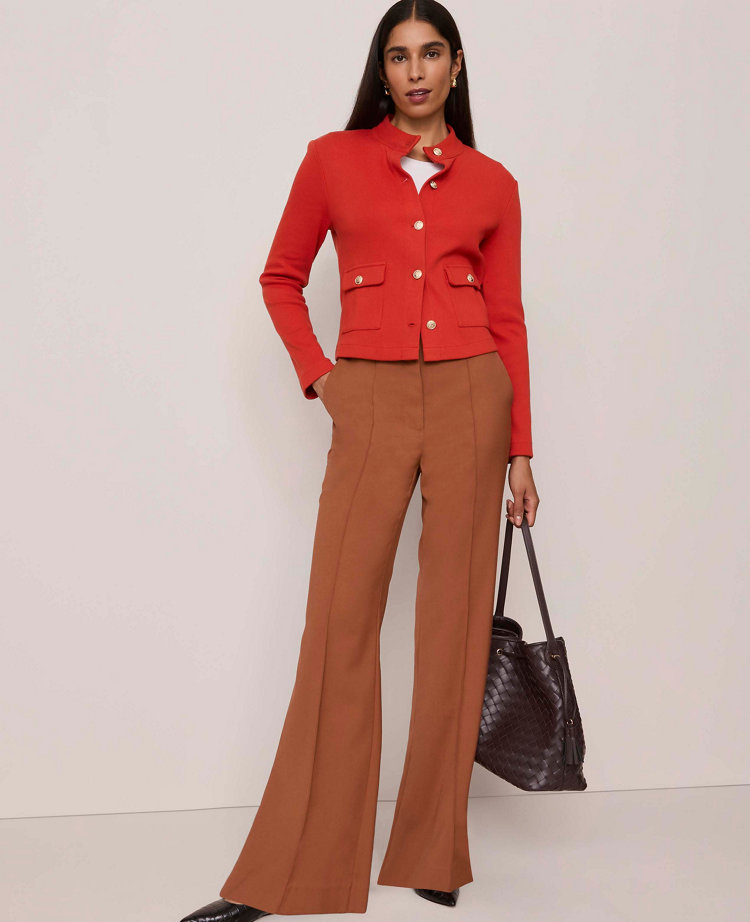 Mock Neck Knit Jacket