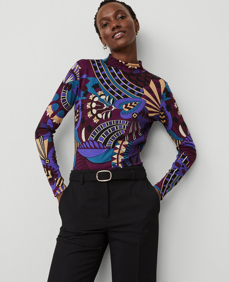 Botanicals Mock Neck Top