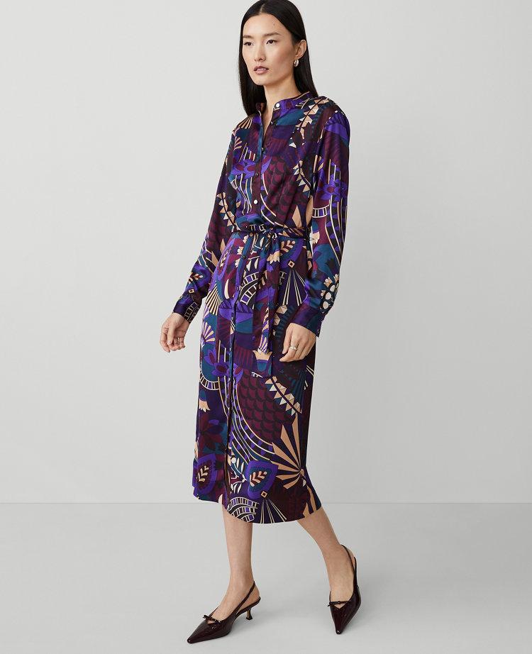 Petite Botanical Midi Shirtdress