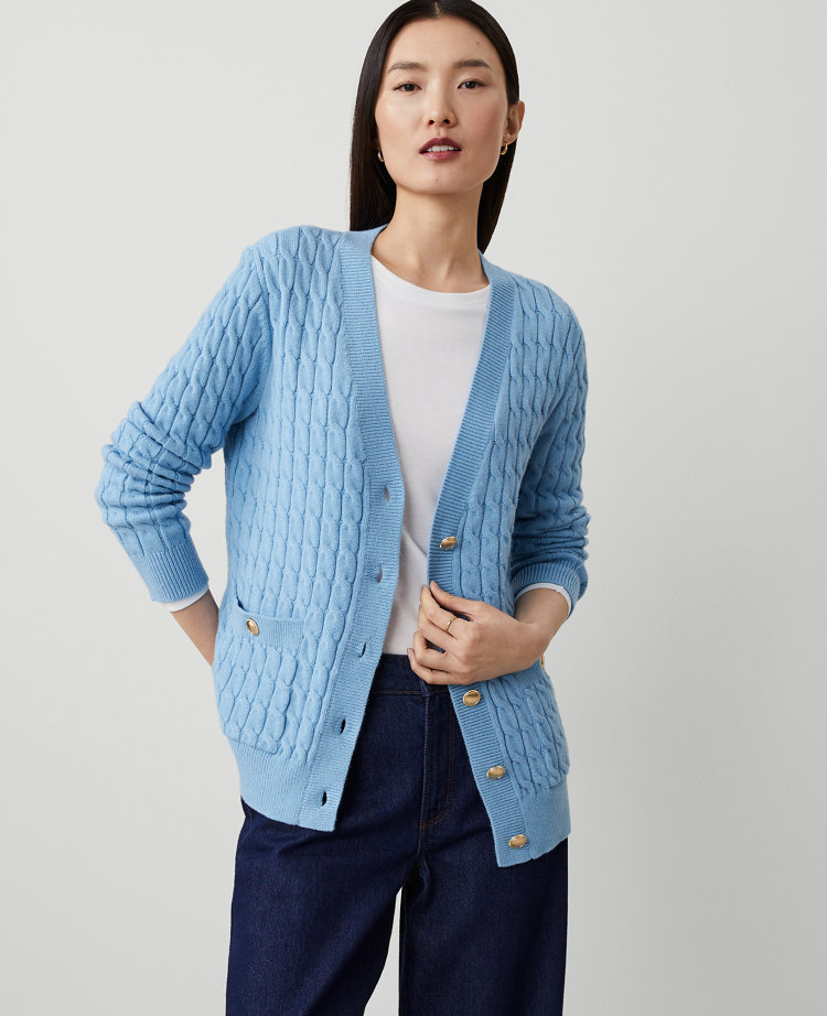 Linen Blend Open Cardigan