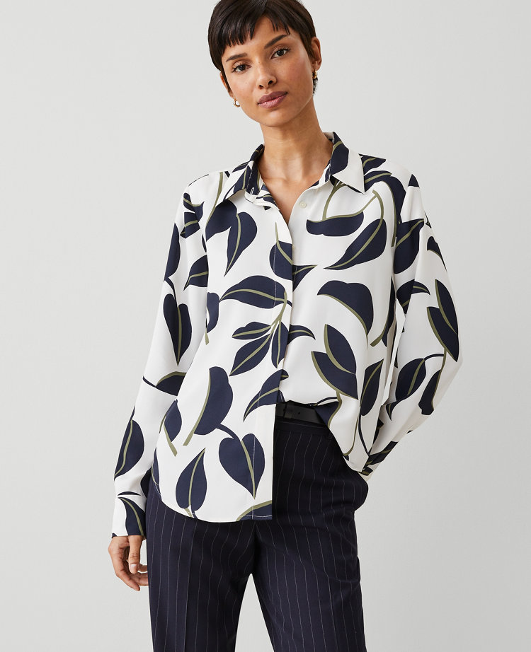 Ann Taylor Leaves Essential Shirt Winter White Women's