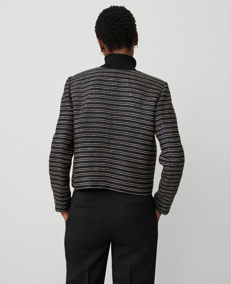 Petite Tweed Double Button Jacket