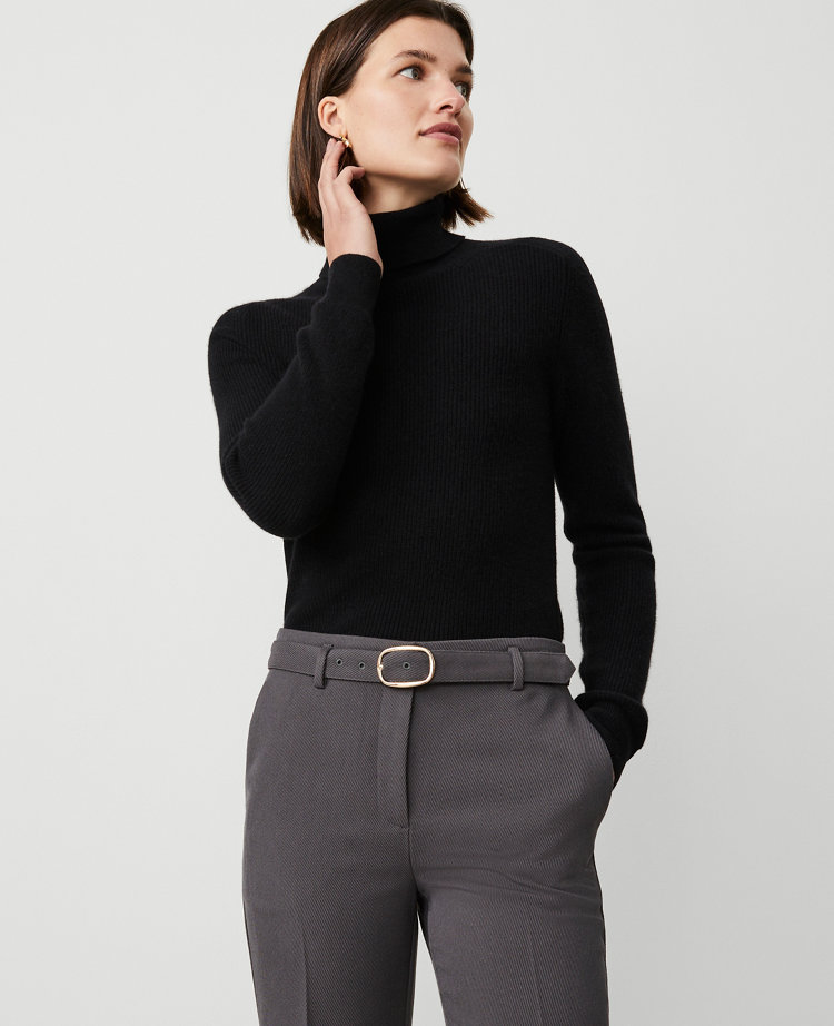 Petite Cashmere Ribbed Turtleneck Sweater carousel Product Image 1