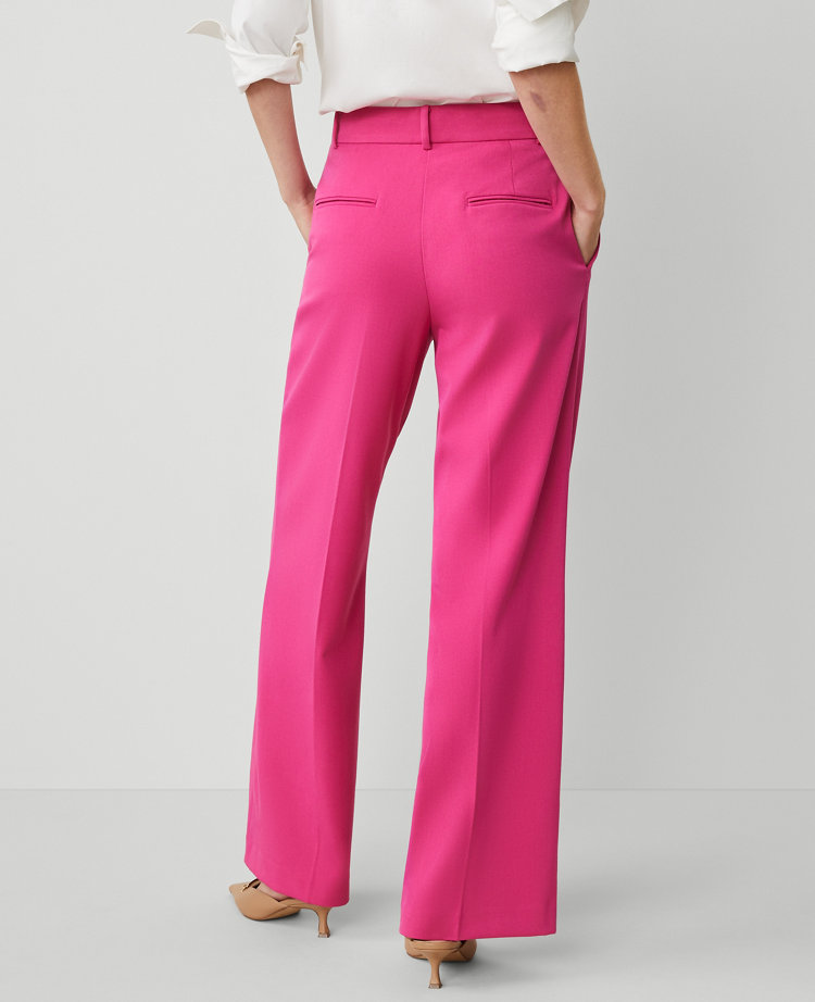 Ann Taylor The Petite Perfect Wide Leg Pant Hot Pink Poppy Women's