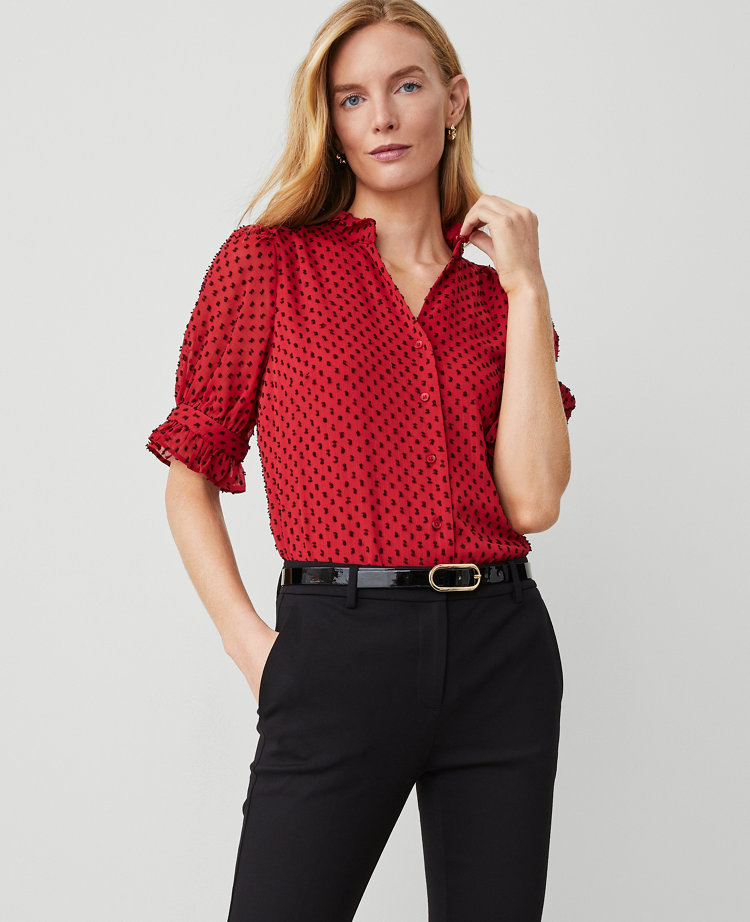 Clip Ruffle Button Top