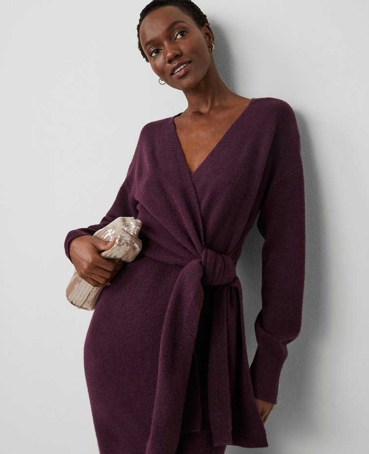 Purple turtleneck dress online