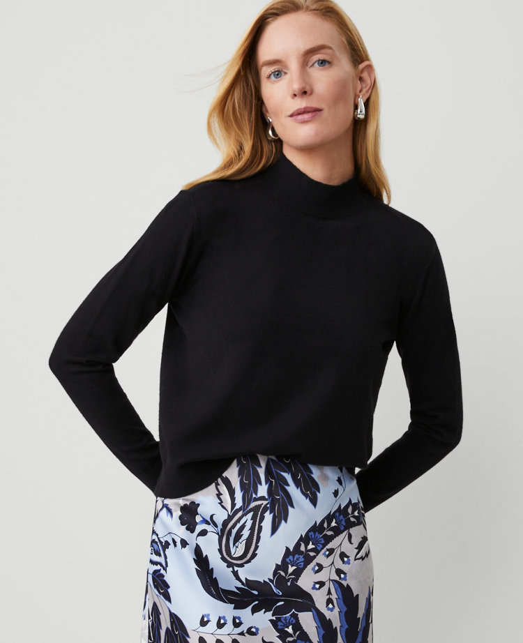 Petite Essential Mock Neck Sweater carousel Product Image 1