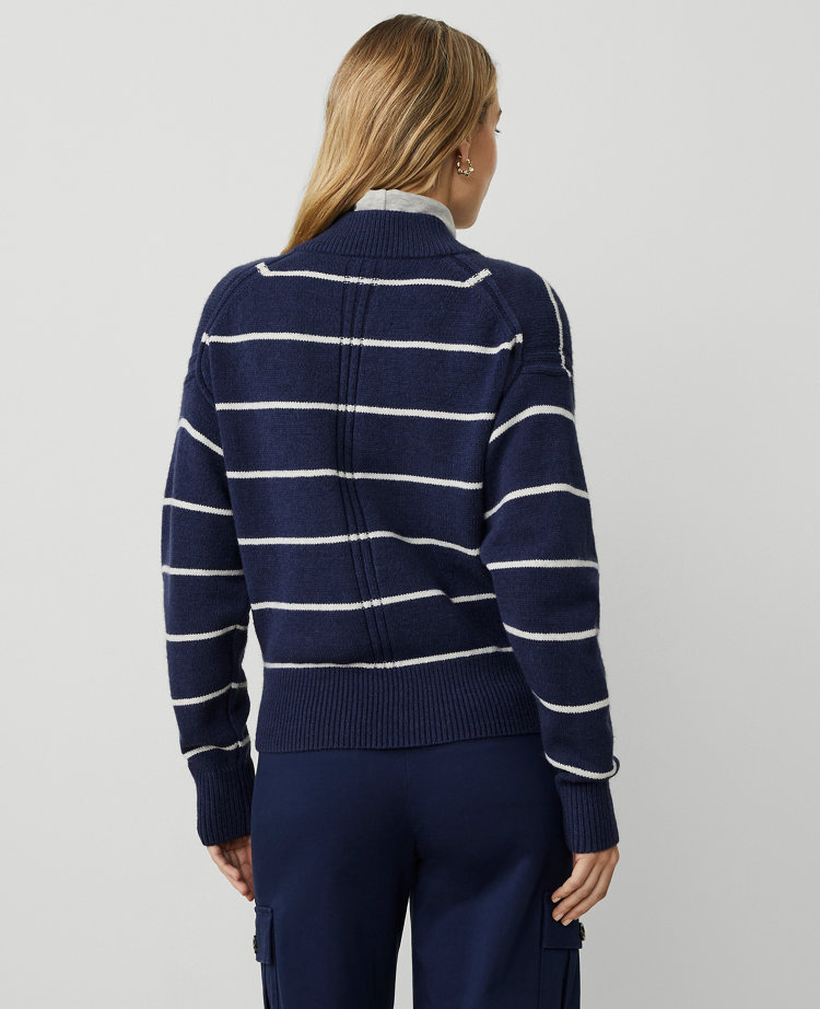 Stripe Henley Sweater