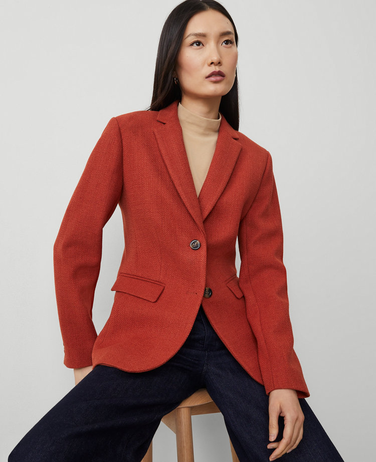 The Petite Greenwich Blazer in Basketweave