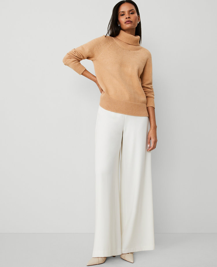 The Petite Dramatic Wide-Leg Crepe Pant