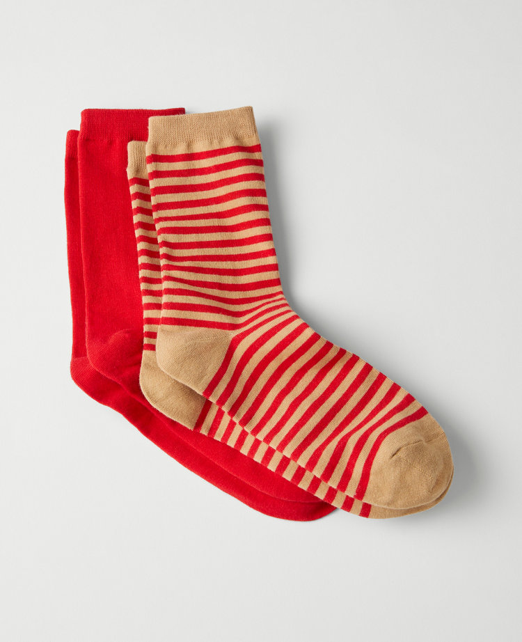 Solid & Stripe Crew Sock Set