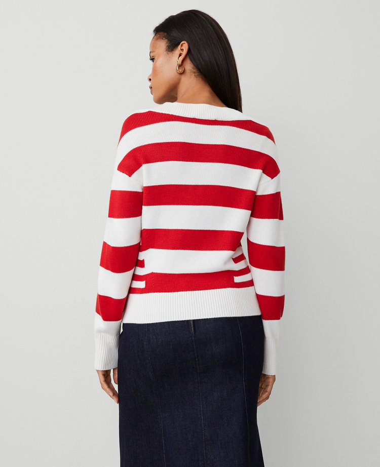 Striped Envelope Neck Sweater carousel Product Image 3