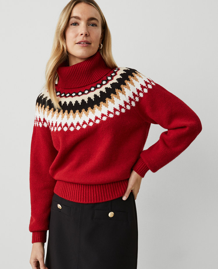 Petite Fair Isle Turtleneck Sweater carousel Product Image 2