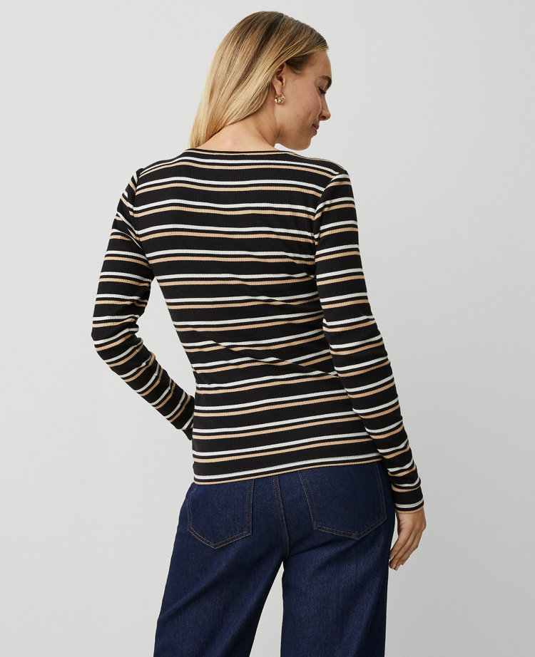 Weekend Collection Stripe Henley Top